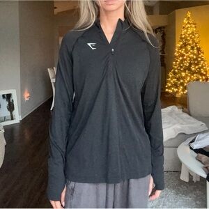 Gymshark Charcoal Long Sleeve Women's Quarter Zip